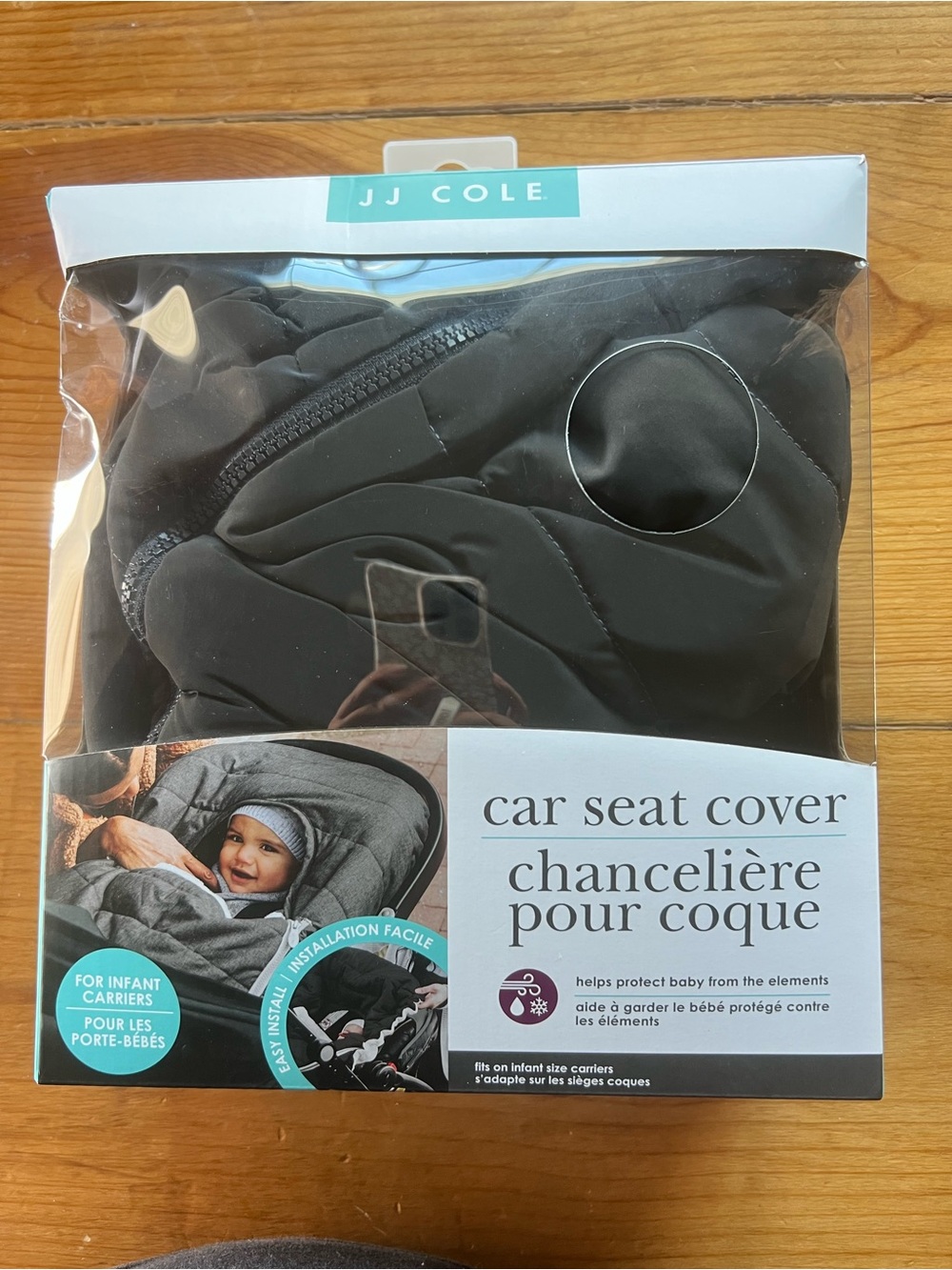 JJ Cole Black Infant Car Seat Cover Cape